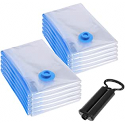 Chollo - Pack 10 Bolsas almacenaje al vacio Songmics RVM101 y Bomba manual