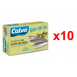 Chollo - Calvo Sardinas en Aceite de Oliva Bajo en Sal (Pack de 10)