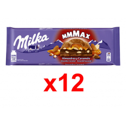 Pack 12 Tabletas Chocolate Milka MMMAX Almendra Caramelo (12x300g)