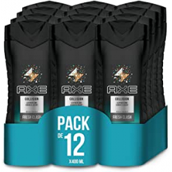 Chollo - Pack 12x Gel de Baño Axe Fresh Clash Leather & Cookies (12x400ml)