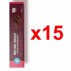 Pack 15x Chocolate Negro Suizo con Turrón Happy Belly (15x100g)