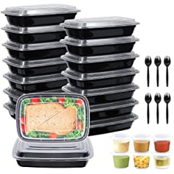 Chollo - Pack 16 Fiambreras &plus; 6 Tazas &plus; 6 Cucharas Gifort