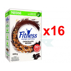 Chollo - Pack 16 Paquetes Cereales Integrales con Chocolate Negro Nestlé Fitness (16x600g)