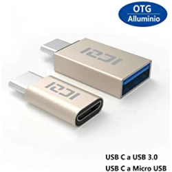 Pack 2 Adaptadores USB-C a Micro USB y USB-C a USB 3.0