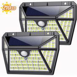 Chollo - Pack 2 Focos Solares con sensor de movimiento Aopawa &lpar;2x210LED&rpar;
