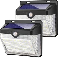 Chollo - Pack 2 focos solares Kilponen 60LED con sensor de movimiento