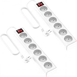 Chollo - Pack 2 Regletas de 6 Enchufes Garza 420024