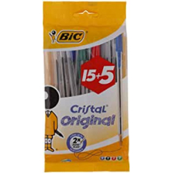 Pack 20 Bolígrafos BIC Cristal Original