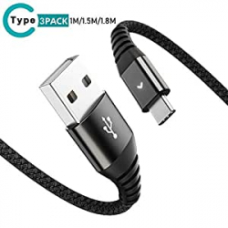 Pack 3 Cables USB-C Jeerhope
