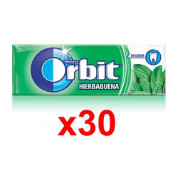 Chollo - Pack 30x Paquetes de Chicles Orbit Hierbabuena Sin Azúcar 30x14g