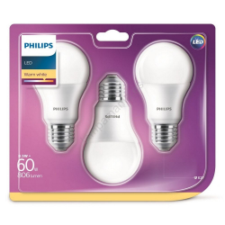 Pack 3x Bombilla LED Philips A60 E27/8.5W