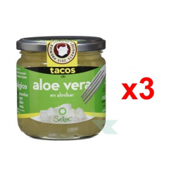 Chollo - Pack 3x Tacos de Aloe Vera en almíbar ecológico Saloe Naturae (3x320g)
