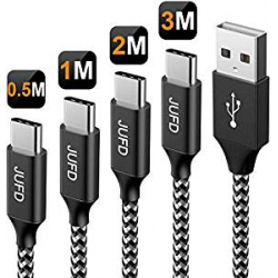 Chollo - Pack 4 Cables USB-C de Nylon Trenzado