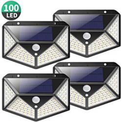 Chollo - Pack 4 Focos Solares con Sensor de Movimiento &lpar;4x100LED&rpar;