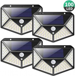 Pack 4 Focos Solares iPosible con Sensor de Movimiento (4x100LED)