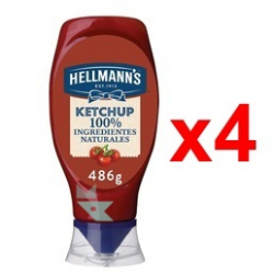 Chollo - Pack 4x Hellmann's Ketchup 100% Ingredientes Naturales (4x486g)