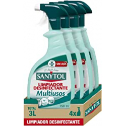 Chollo - Pack 4x Limpiador desinfectante Sanytol Multiusos Spray 4x750ml