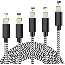 Chollo - Pack 5 Cables Lightning Vasea (varias medidas)