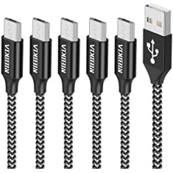 Chollo - Pack 5 Cables micro USB Nibikia &lpar;varias medidas&rpar;