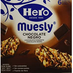 Chollo - Pack 6 Barritas Hero Muesly Chocolate Negro (6x23g)