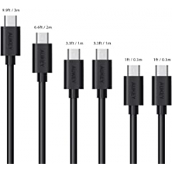 Chollo - Pack 6 Cables micro USB Aukey CB-D17 (varias medidas)