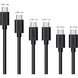 Chollo - Pack 6 Cables micro USB Aukey CB-D17 &lpar;varias medidas&rpar;