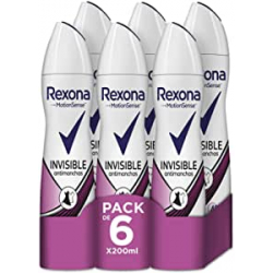 Chollo - Pack 6x Desodorante antitranspirante Rexona invisible antimanchas 6x200ml W