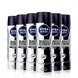 Pack 6x Desodorante Nivea Men Black And White Invisible Original Spray (6x200ml)