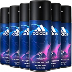 Chollo - Pack 6x Desodorante spray adidas Uefa Champions League Victory Edition (6x150ml)