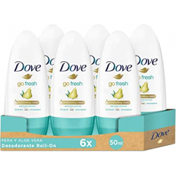 Pack 6x Dove Go Fresh Pera y Aloe Desodorante Antitranspirante (6x50ml)