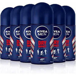 NIVEA Men Dry Impact Roll-on 50ml (Pack de 6)