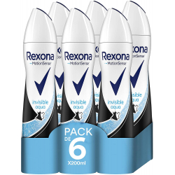 Chollo - Rexona Invisible Aqua Desodorante antitranspirante Spray Pack 6x 200ml