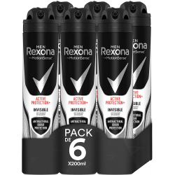 Pack 6x Rexona Men Invisible Active Protection (6x200ml)