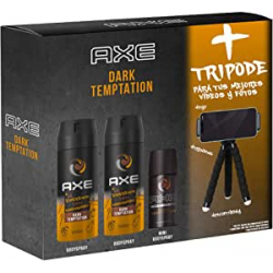 Chollo - Pack Axe Dark Temptation: 2x Bodyspray 150 ml + Mini Bodyspray 35 ml + Trípode