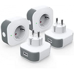 Chollo - Pack de 4 enchufes inteligentes KKCOOL SB-122 WiFi USB