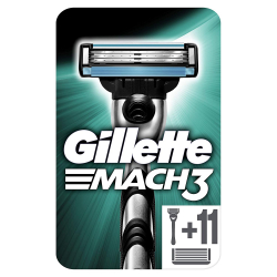 Chollo - Pack Gillette Mach3 &plus; 11 Recambios Extra