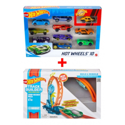Chollo - Pack Hot Wheels&colon; Propulsor Looping &plus; 10 Veh&iacute;culos &vert; GLC90 &plus; 54886