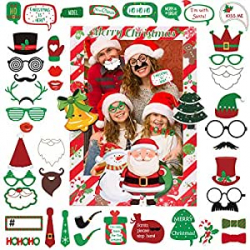Chollo - Photocall de Navidad &plus; 42 Accesorios de Atrezzo
