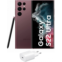 Chollo - Pack Samsung&colon; Galaxy S22 Ultra 5G 8GB 128GB &plus; Cargador 25W &vert; SM-S908BDRDEUB &plus; EP-TA800NWEGEU