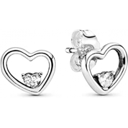 Chollo - Pandora Pendientes Corazones de Amor Asim&eacute;tricos &vert; 297813CZ