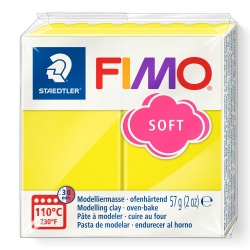 Chollo - Pasta para moldear Fimo Soft 8020 Amarillo Limón 57g - Staedtler 8020-10
