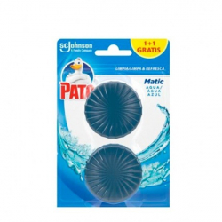 Chollo - Pato WC Matic agua azul bloque desodorizante cisterna ba&ntilde;o pastilla 2 Unidades