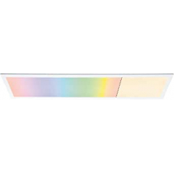 Paulmann Panel LED 79810, 1195 x 295 mm, RGBW, Smart Home Zigbee, Cuadrado, Incluye 1 lámpara de Techo Regulable W, Color Blanco Mate, de Metal, 2700 