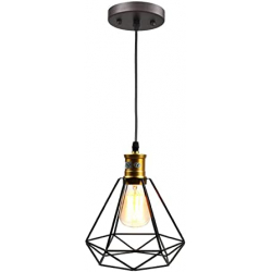 Chollo - Pauwer Alambre Lámpara de techo vintage Edison 60W E27 | ‎ZS-PLB