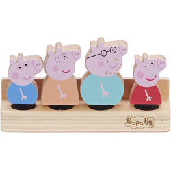 Chollo - Peppa Pig Figuras de Madera (Pack de 4) | Bandai CO07207