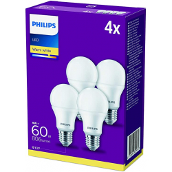 Chollo - Philips CorePro LED GLS E27 9W 2700K Pack de 4 bombillas