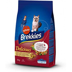 Chollo - Pienso para gatos Brekkies Delicious Aves y Verduras 3kg - 922132