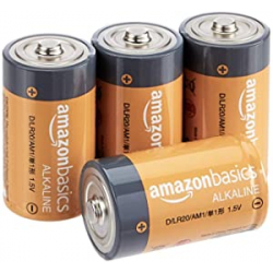Chollo - Pilas alcalinas Amazon Basics D LR20 1&period;5V Pack 4x &vert; LR20-4PK