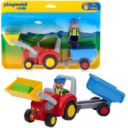Chollo - PLAYMOBIL 1&period;2&period;3 Tractor con Remolque &vert; 6964