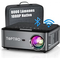 Chollo - Proyector WiFi Bluetooth 1080P&comma; 8000 L&uacute;menes 4K Soporte por 156&period;74&euro;